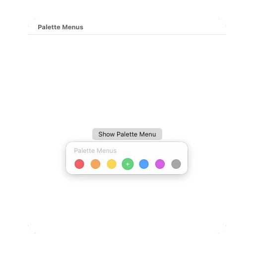 Tag selector palette menu in AppKit.
