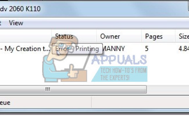 Fix: Error Printing Message On Windows 10