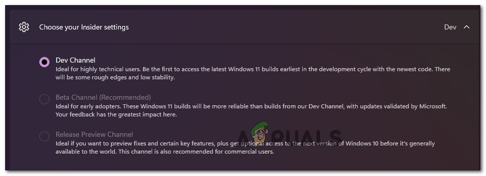 It packs many, many fixes and improvements for . Fix Can T Switch From Insider Dev Channel To Beta Or Preview On Windows 11 Appuals Com