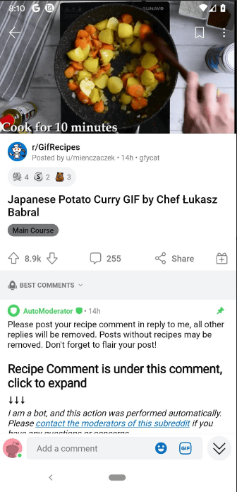 Random popular posts browsing with Reddit++ on iPhone