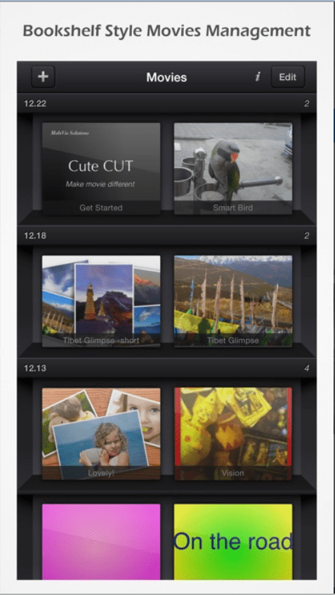 Multi-Layer TimeLine Video Editing feature in Cute CUT Pro app