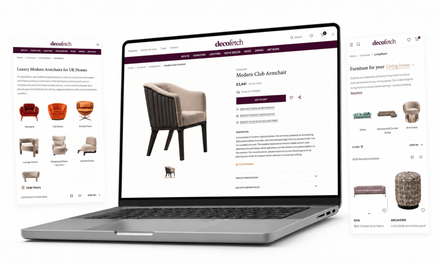 Decofetch product interface