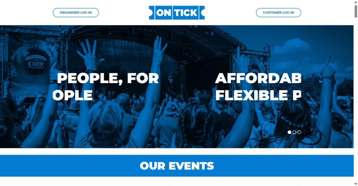 Ontick web platform built on Laravel