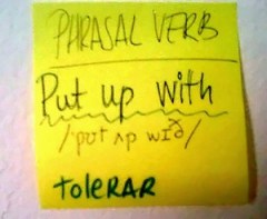 put up with