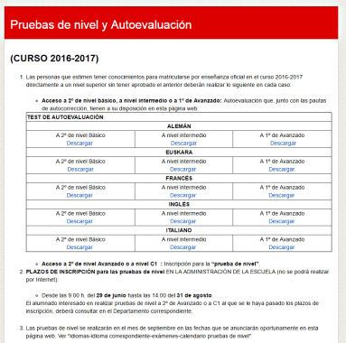tests de inglés 
