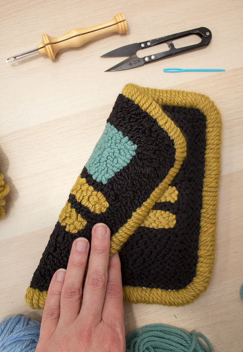 DIY Reversible Punch Needle Mug Rug: A Beginner Video Tutorial - A