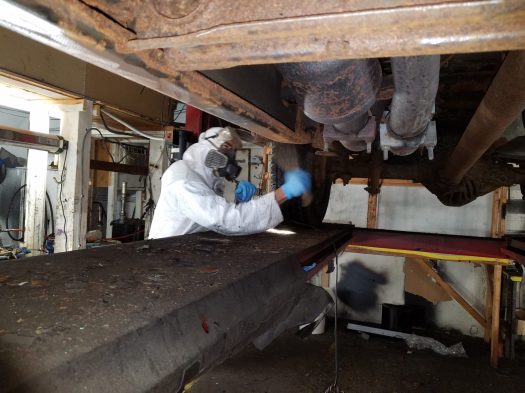 Rust remediation and undercoating preparation in Fairfax, Virginia