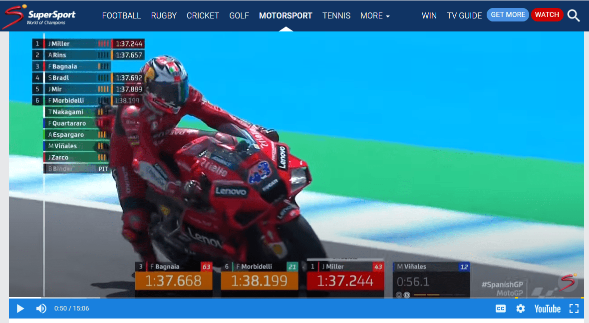 DStv to air fourth round of 2021 MotoGP World Championship live from