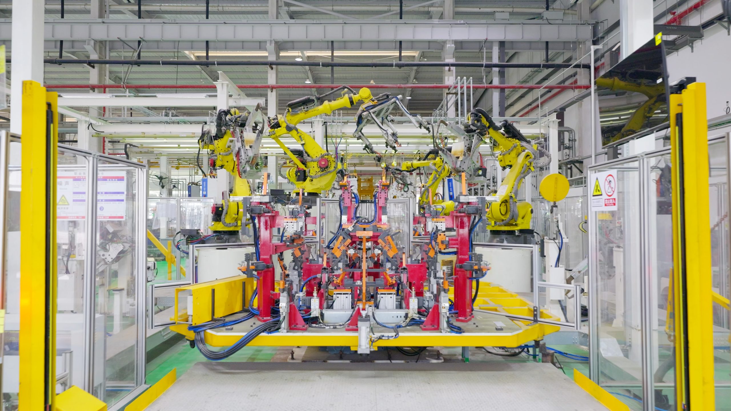 Official image of an automated Launch Design manufacturing facility involved in Aptera's production program