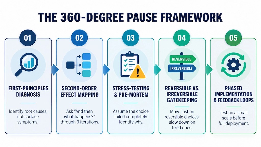 360-degree Pause Framework for preventing decision collapse