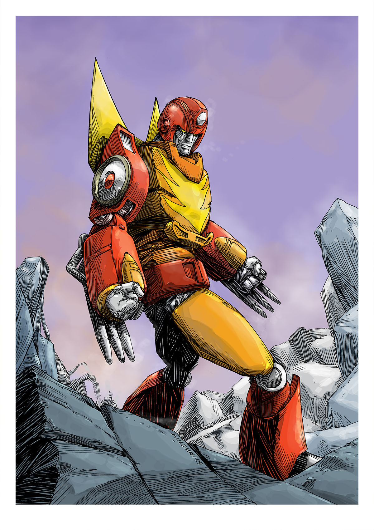Rodimus Prime - signed print - andrew wildman