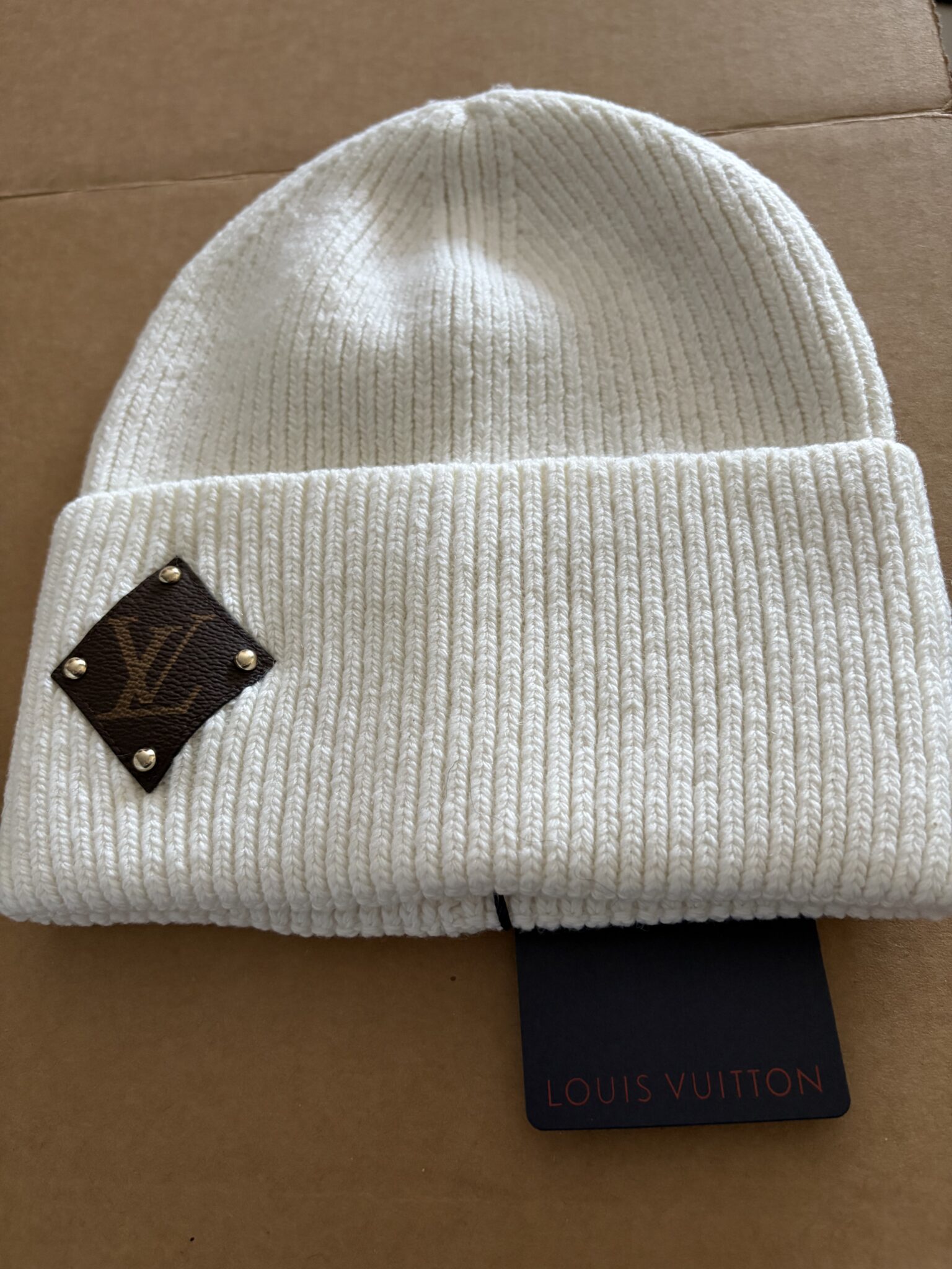 Louis Vuitton (LV) inspired knitted winter hat