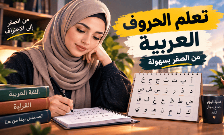 تعلم الحروف العربية من الصفر: طريقة سهلة لحفظ الحروف ونطقها learn-arabic-letters