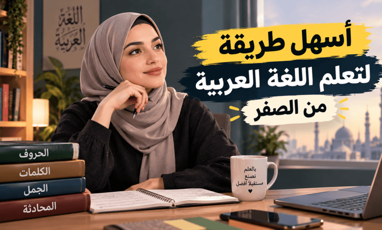 أسهل طريقة لتعلم اللغة العربية من الصفر: دليل المبتدئين خطوة بخطوة
