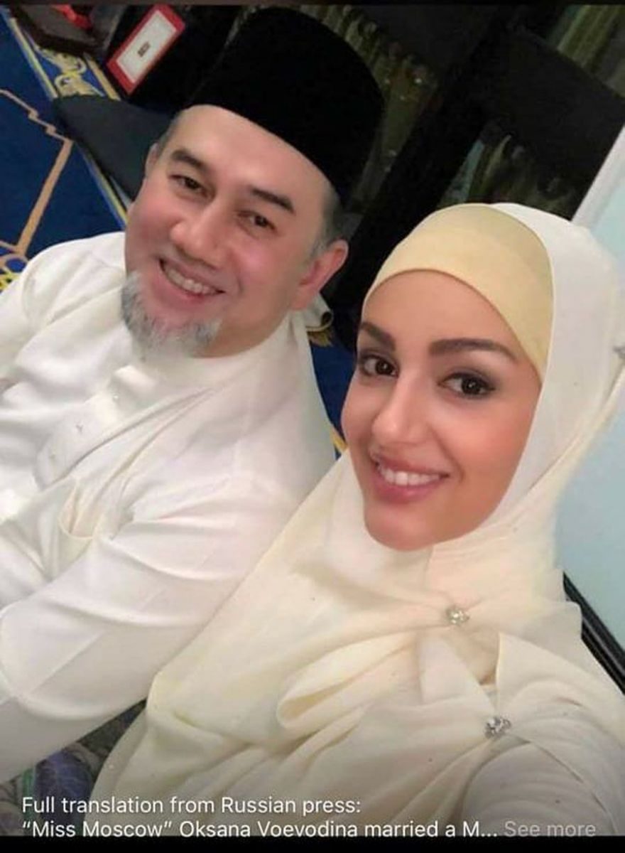 بالصور.. ملك ماليزيا يفاجئ العالم بزواجه بملكة جمال روسيا بعد أن أعلنت إسلامها وغيرت اسمها
