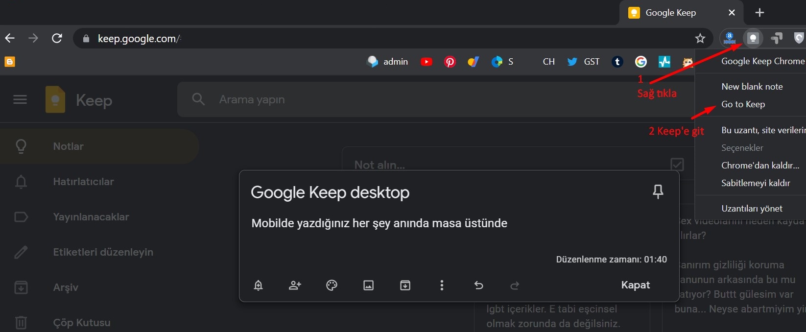 Google Keep Desktop