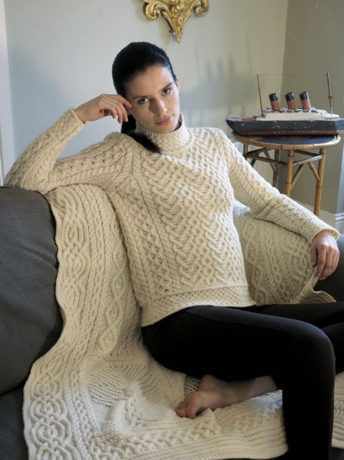 Cable knit sweater - wool cable knit sweater,