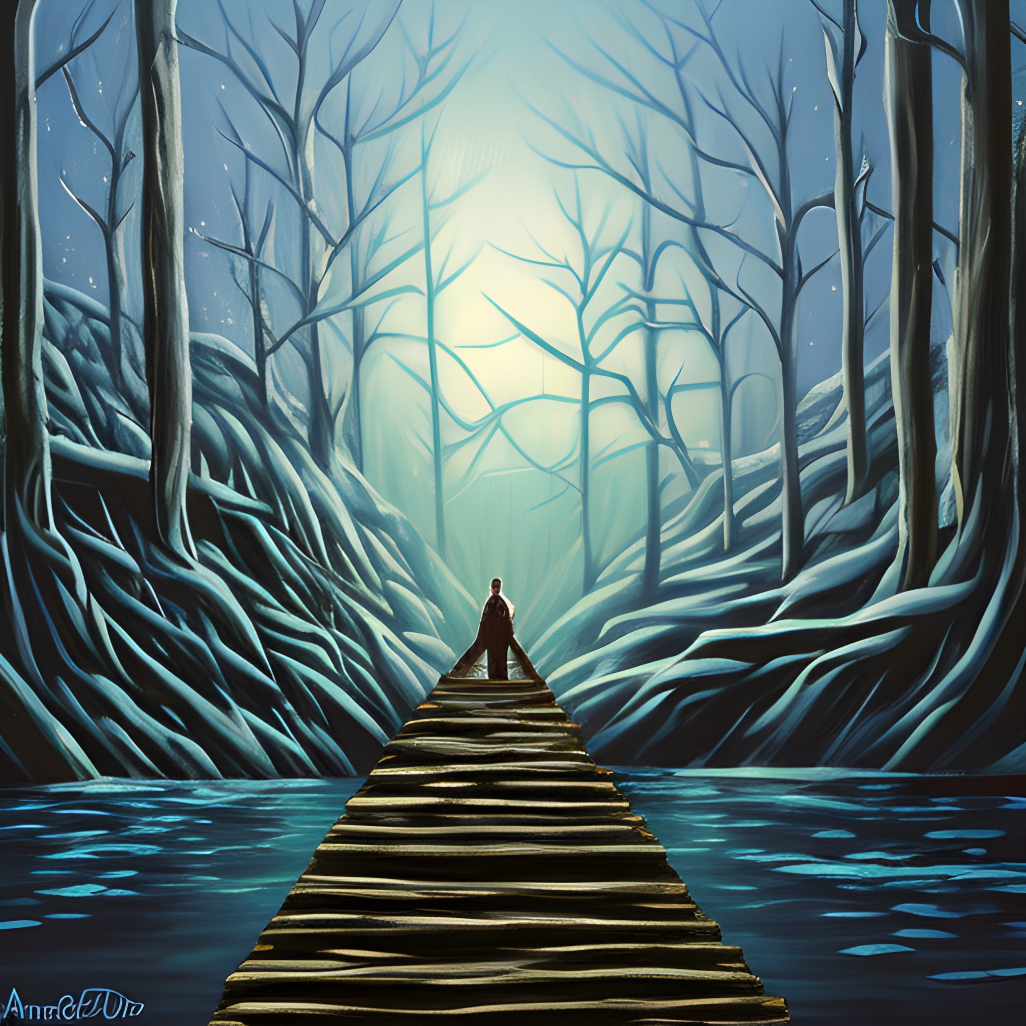 Icy Lake, Frozen Lake, Docks, Aratheon, Fantasy, Lake, Ice, Frozen,