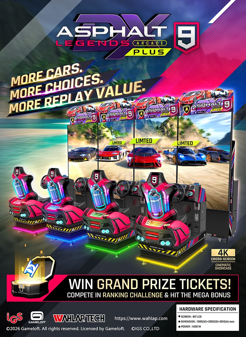 LAI Games To Bring Asphalt 9 Legends Arcade DX Plus To North