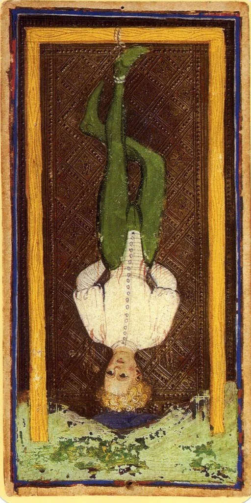 L'appeso nei tarocchi rappresenta un momento di riflessione profonda.