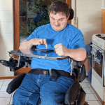 man dialing phone call