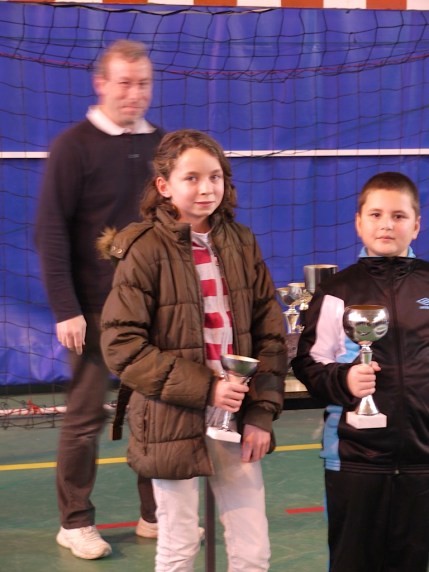 Lucie Lucie (à gauche) 3eme lors de la rencontre jeunes d'amiens