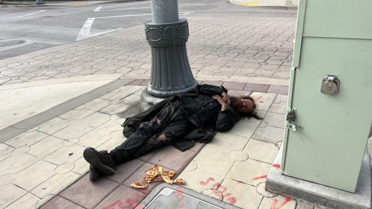Homeless at Pine & 4th St.