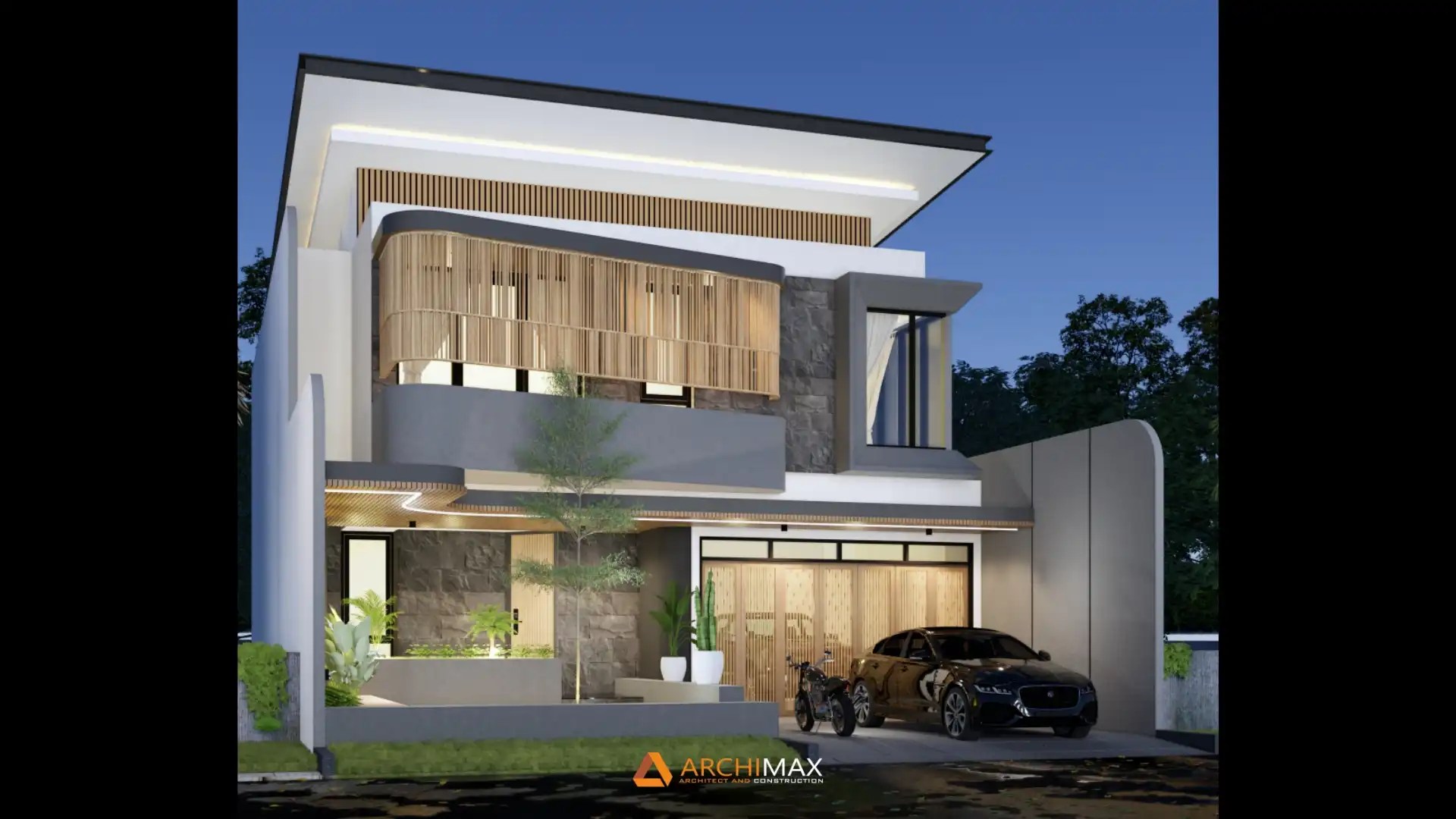 Desain Rumah Tropis 2 Lantai
