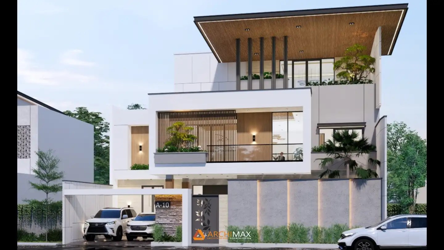 Jasa Desain Rumah Tropis Modern 3 Lantai