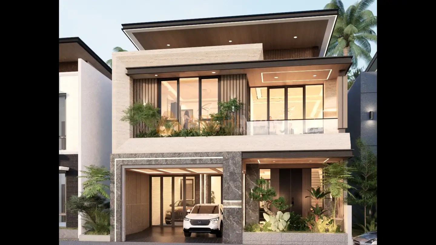 Jasa Desain Rumah Tropis 2 Lantai