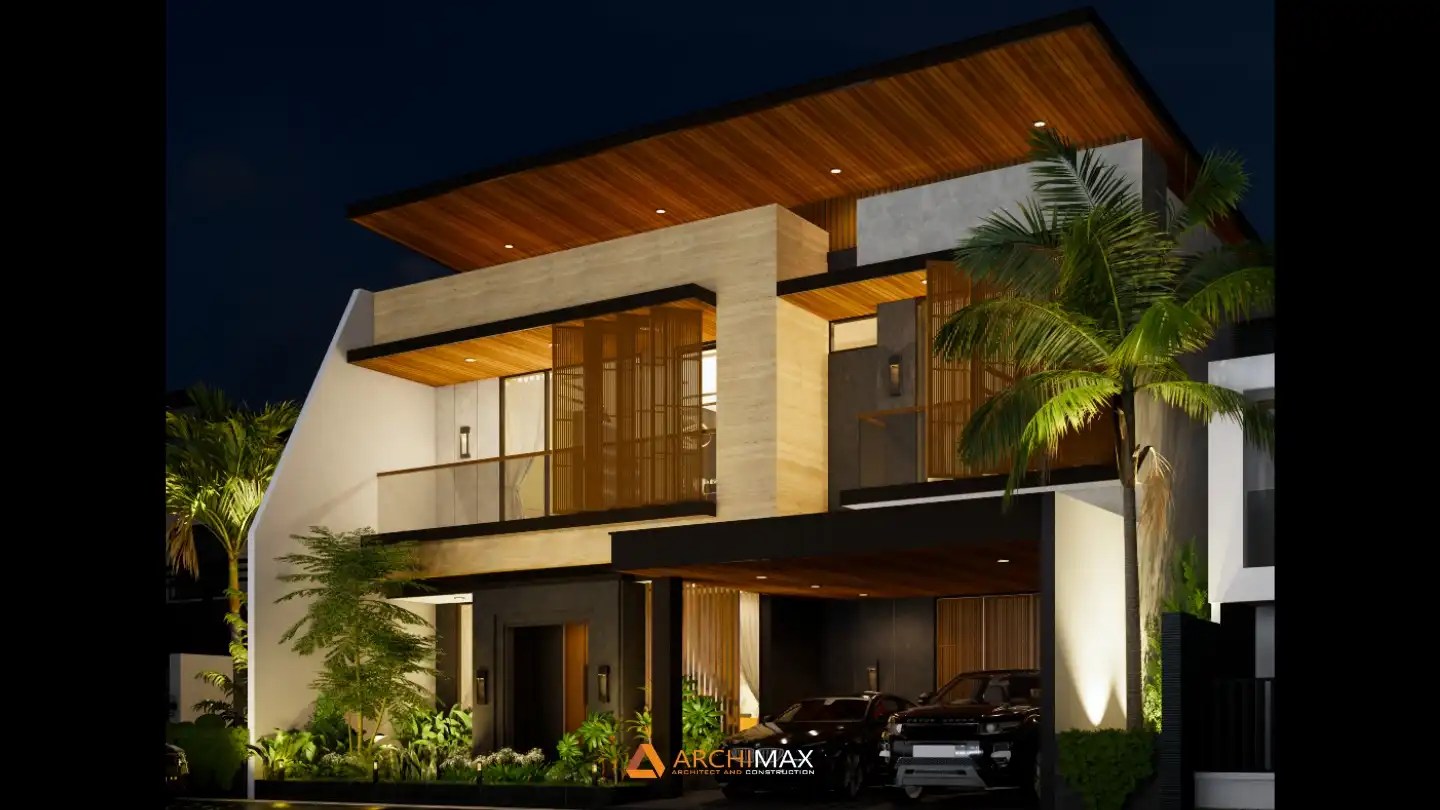 Jasa Desain Rumah Tropis 2 Lantai Kediri