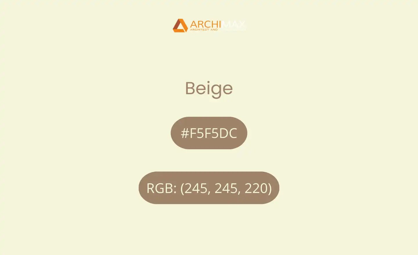 Warna Beige dengan kode Hex #F5F5DC dan RGB (245, 245, 220)