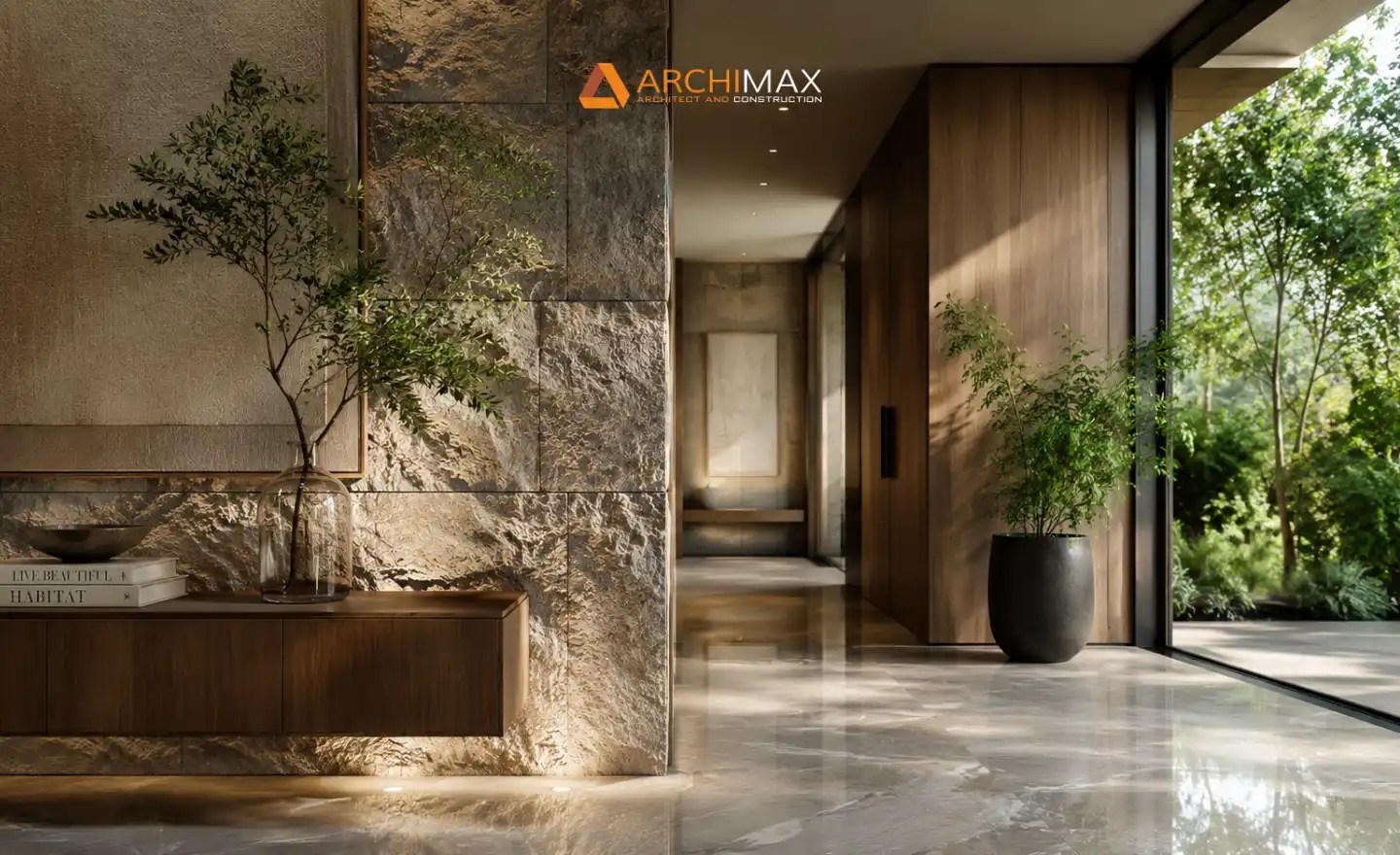 Material Alami Biophilic Design