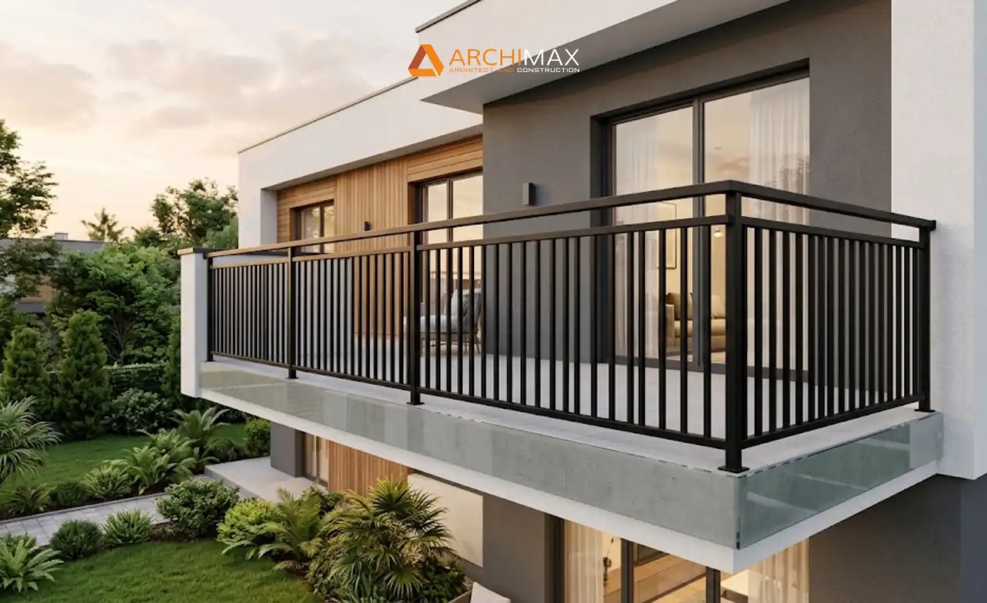 Pagar balkon rumah dengan tinggi ideal untuk keamanan