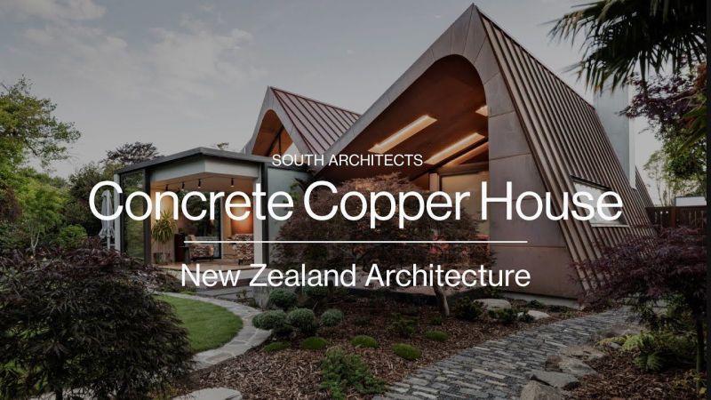 Concrete Copper Home South Architects Christchurch New Zealand - Professional High Resolution Geometric Arts | Free Download