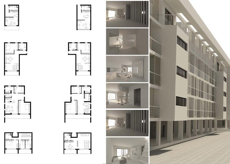 Complesso appartamenti_tipologia in linea_studio lorè