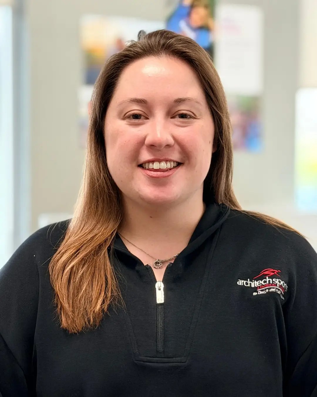 Jessica Sharp, doctor of physical therapy at Architech Sports and Physical Therapy, in clinic setting