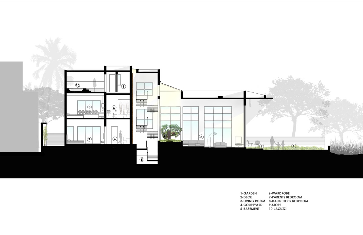 The Long House - Sunil Patil Architects-FIRST FLOOR PLAN