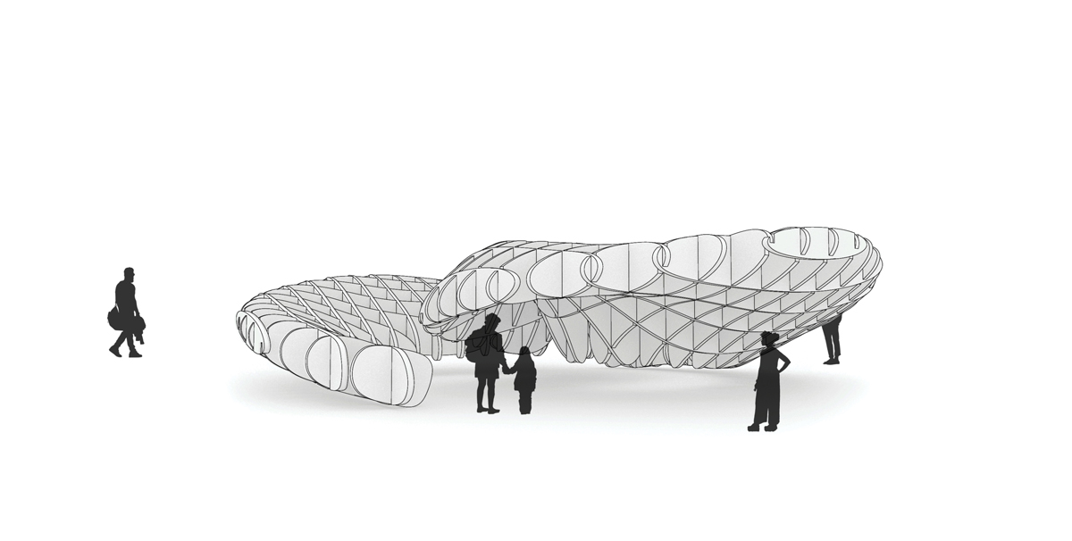 Waffle Structure as Canopy at Ahmedabad by WEsearch lab