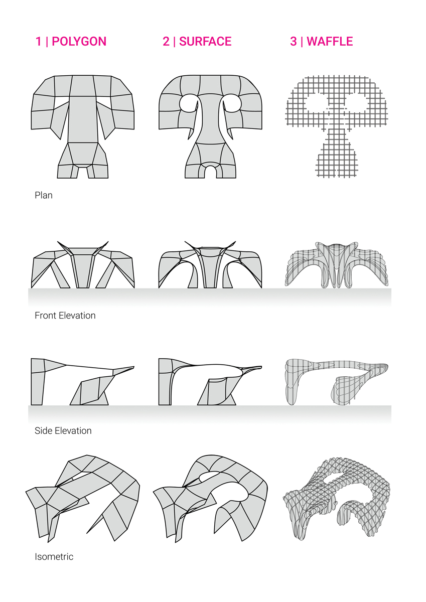 Waffle Structure as Canopy at Ahmedabad by WEsearch lab