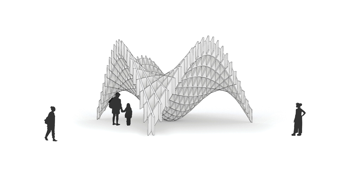Waffle Structure as Canopy at Ahmedabad by WEsearch lab
