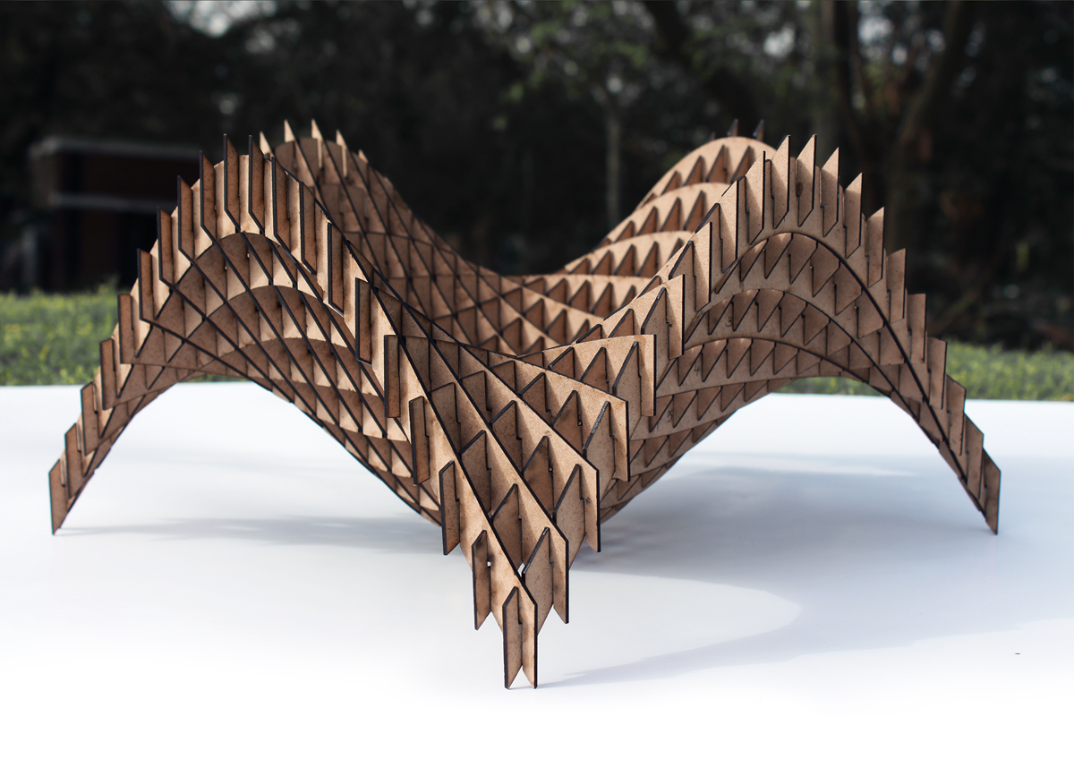 Waffle Structure as Canopy at Ahmedabad by WEsearch lab