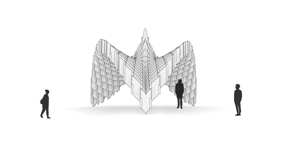 Waffle Structure as Canopy at Ahmedabad by WEsearch lab