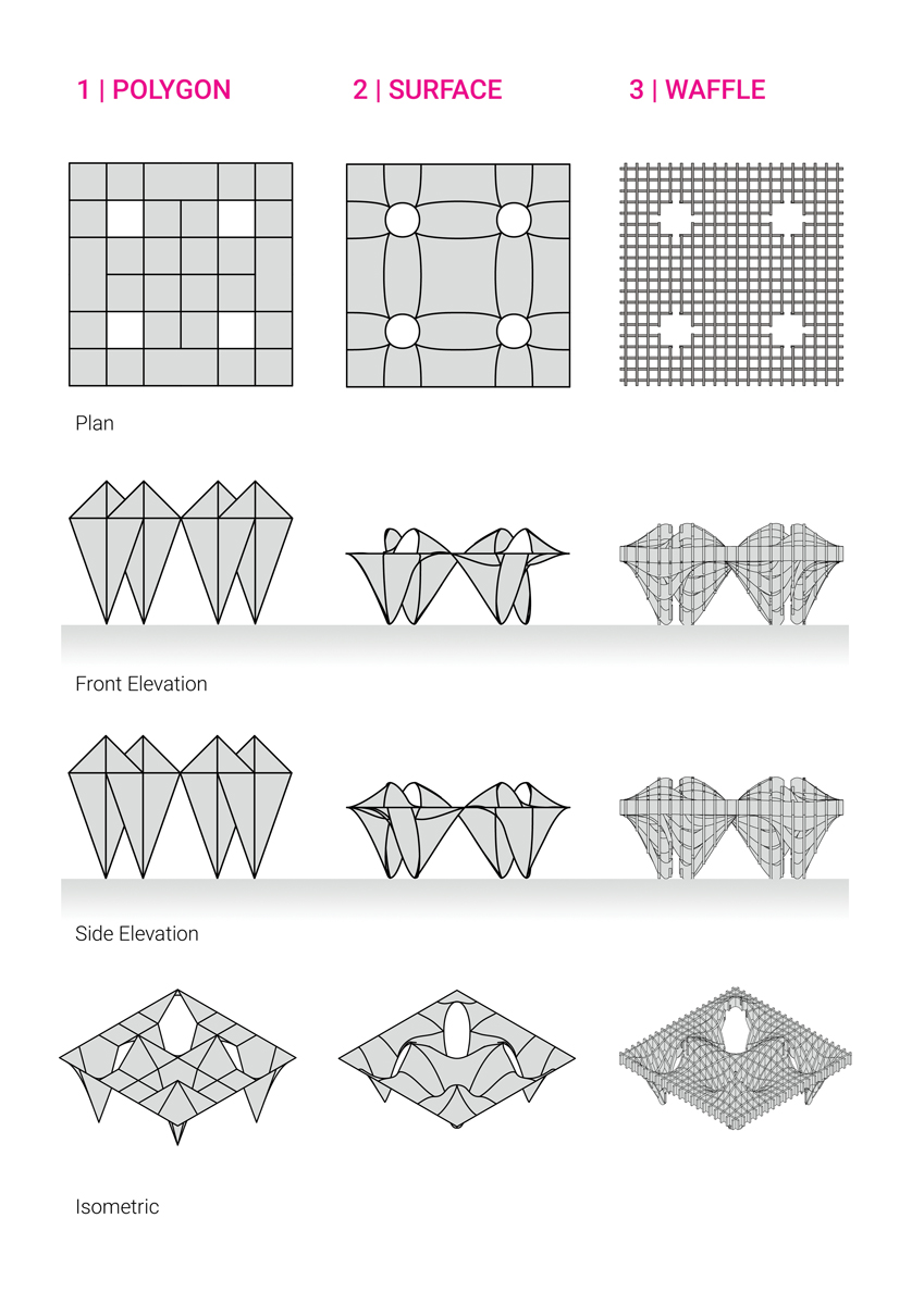 Waffle Structure as Canopy at Ahmedabad by WEsearch lab