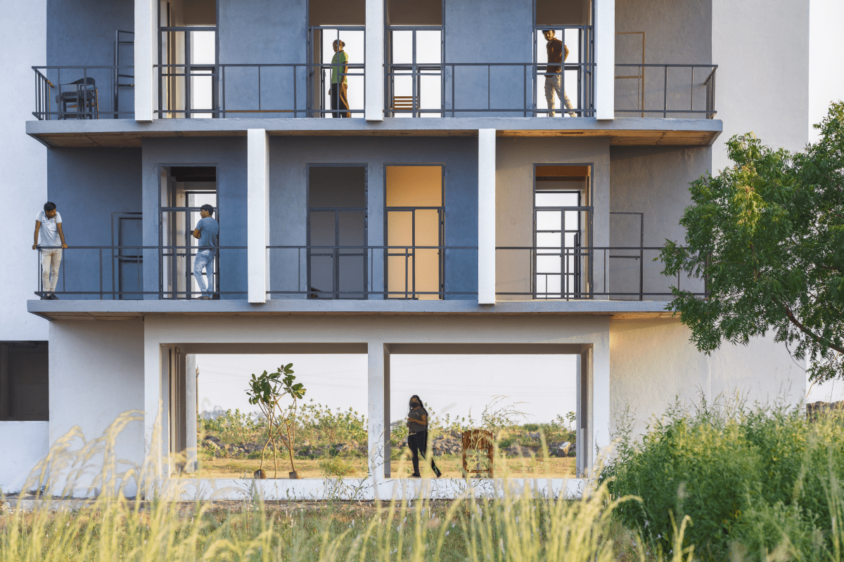 The Flying Walls Hostel, at Rajkot, Gujarat, by Dhulia Architecture Design Studio