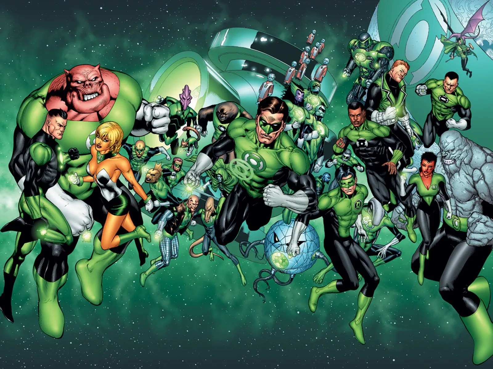 Green Lantern Corps assembled in DC Comics artwork