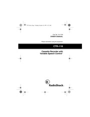 Radio Shack Cassette Player 14-1124 User Guide pdf