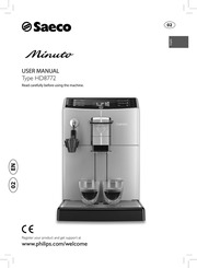 Saeco Coffee Makers Coffeemaker HD8772 User Guide pdf