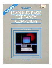 Learning Basic For Tandy Computers Lien David A David Alvin 1934 - Best Space Illustrations in Mobile