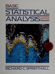 Basic Statistical Analysis By Richard C Sprinthall - Minimal Arts - Perfect Ultra HD Collection